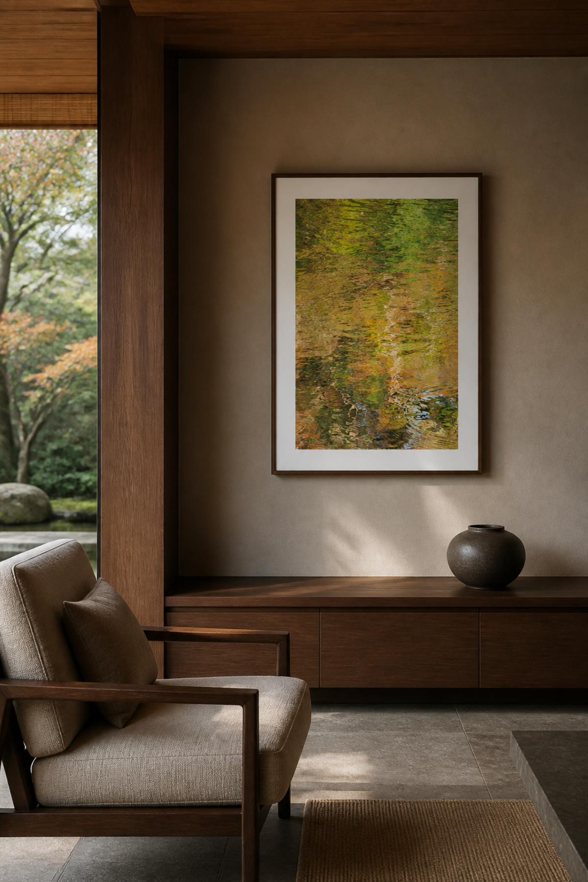 Autumn Reflections on the Isuzu River / 紅葉の五十鈴川 | A2 Print Only